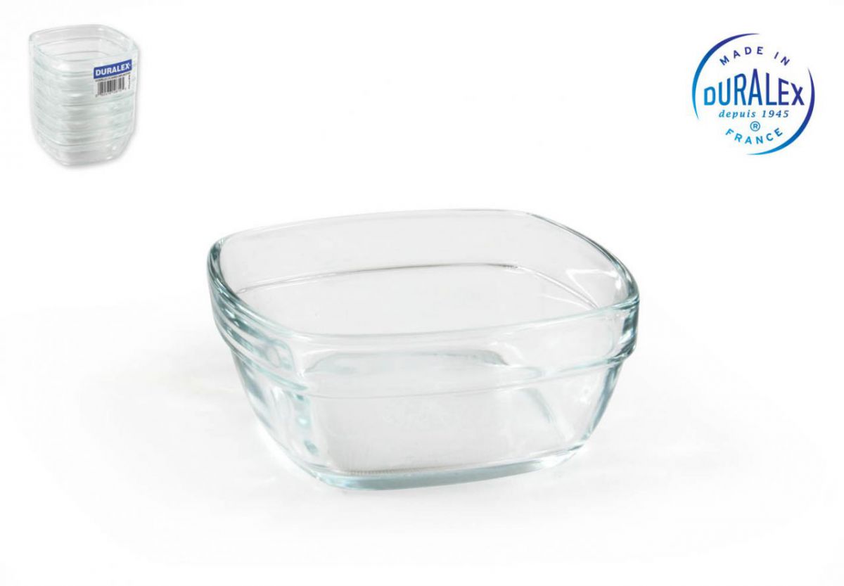 Bol apilable 9x4cm/150cc transp.cuadr "lys"