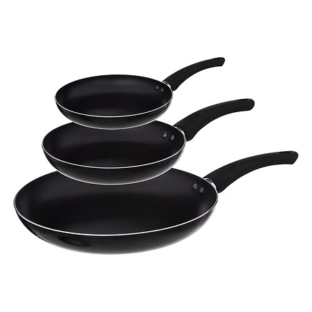 Juego de 3 sartenes de aluminio para inducción 20/24/28 cm