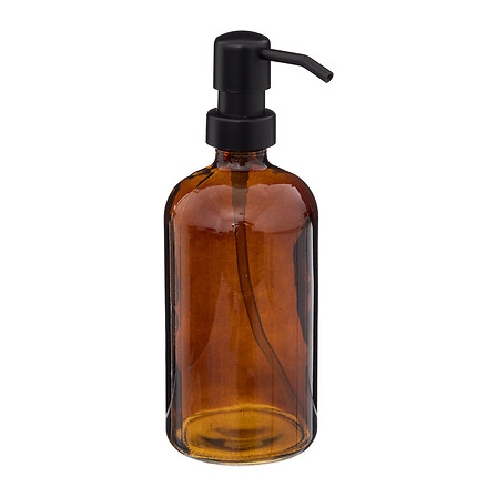 Dispensador de jabón de cristal 450 ml en caja expositora tintada