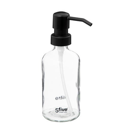 Dispensador de jabón de cristal 250 ml en caja expositora transparente