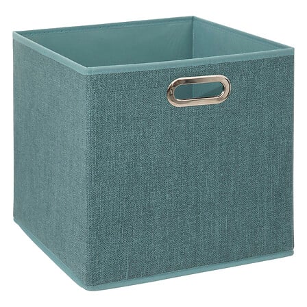 Caja de almacenaje azul petróleo jaspeado 31 x 31 cm