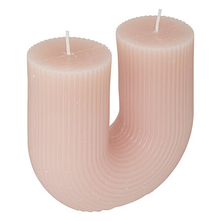 Vela U Demi rosa claro