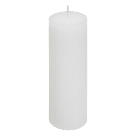 Vela redonda Demi 5 x 14 cm blanca