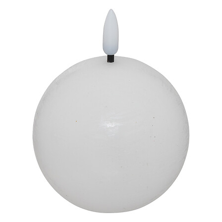 Vela bola led Molia diám. 8 cm blanca
