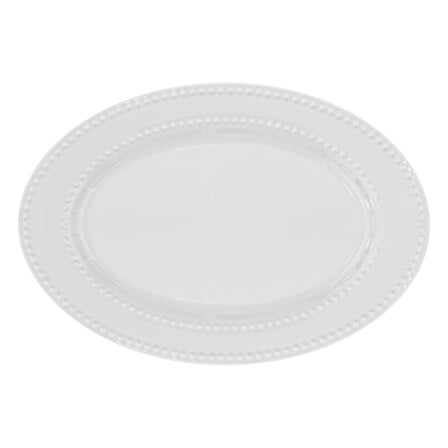 Plato ovalado Perle 33 x 23 cm porcelana blanca