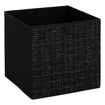 Caja de almacenamiento 31 x 31 tweed negro