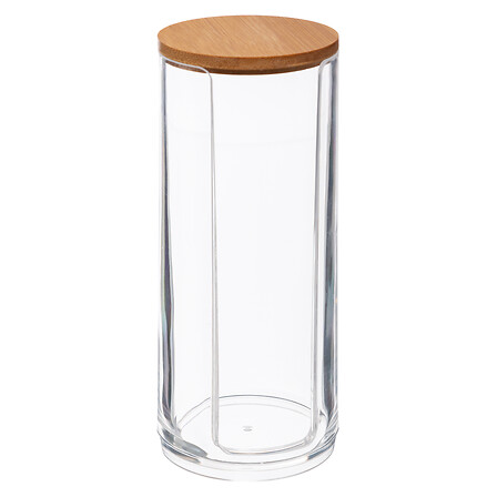 Dispensador de bambú para discos de algodón Selena
