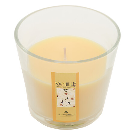 Vela perfumada Nina 190 g recipiente cristal en box palet varios aromas