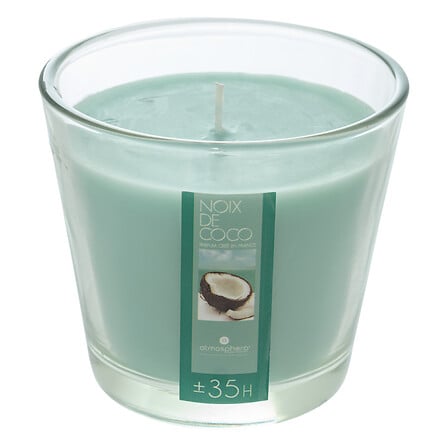 Vela perfumada Nina 190 g recipiente cristal coco