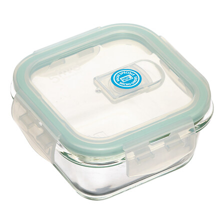 Fiambrera cuadrada de cristal Clipeat 0,33 l