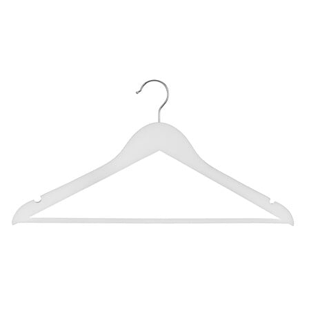 Juego de 5 perchas blancas de madera