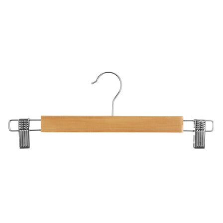 Juego de 3 perchas con pinzas de madera y metal