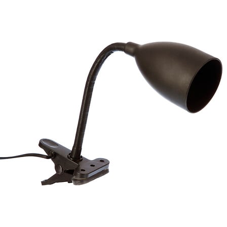 Lámpara de pinza Sily silicona negra, 43 cm de alto