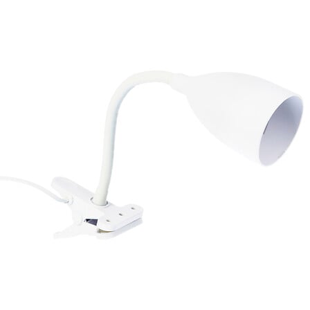 Lámpara de pinza Sily silicona blanca, 43 cm de alto