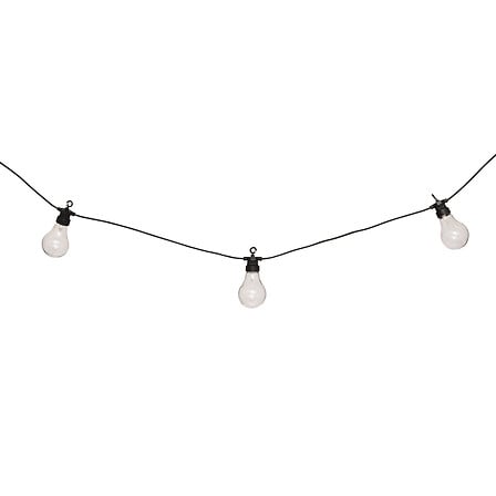 Guirnalda led solar 10 bombillas transparente, 5 m de largo
