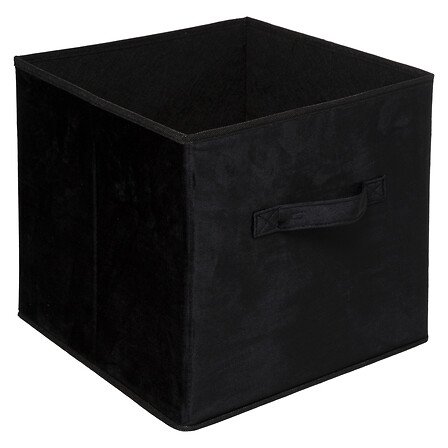 Caja de almacenaje de terciopelo negro 31 x 31 cm