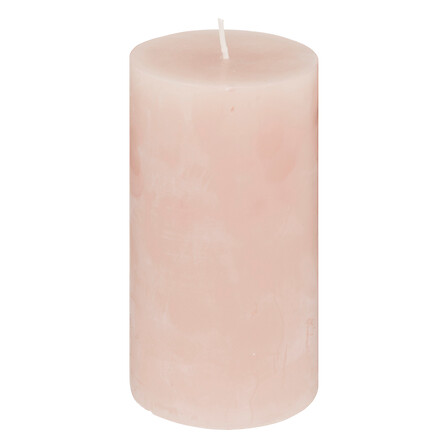 Vela redonda Hugo 7 x 13 cm rosa claro