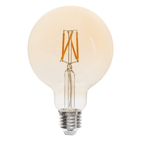 Bombilla led globo G95 filamento recto E27 ámbar
