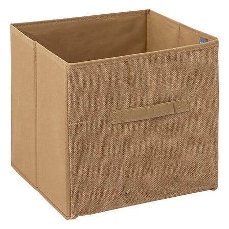 Caja de almacenaje tela de yute 31 x 31 cm