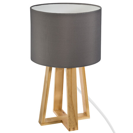Lámpara multipie Molu madera gris, 34,5 cm de alto