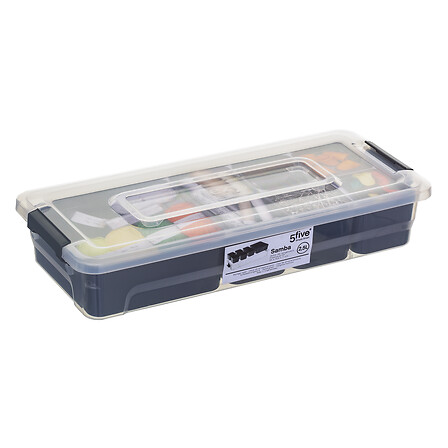 Caja de plástico con compartimentos Samba 2,5 l