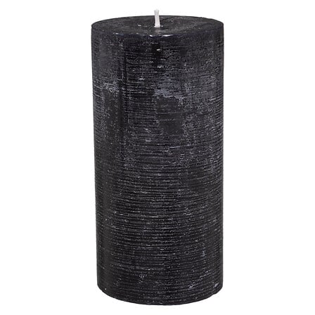 Vela redonda Olia 6,8 x 14 cm negra