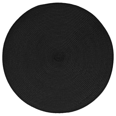 Mantel individual trenzado negro 38 cm diám.