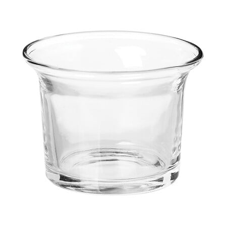 Portavelas pequeño acampanado cristal, 4,6 cm de alto