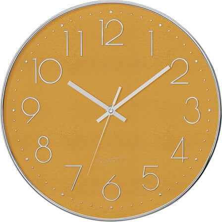 Reloj Laure diám. 30 cm plástico plateado