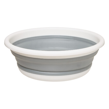 Palangana plegable blanca y gris 8 l