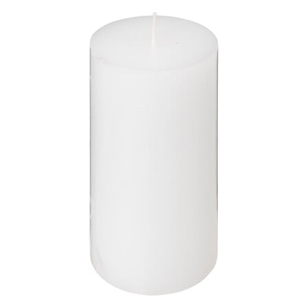 Vela redonda Hugo 7 x 13 cm blanca
