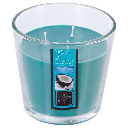 Vela perfumada Nina 500 g recipiente cristal coco