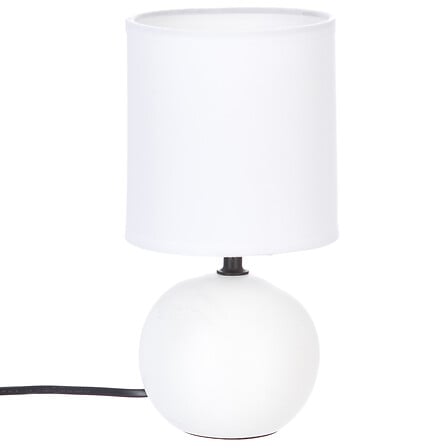 Lámpara bola Timéo cerámica blanca mate, 25 cm de alto