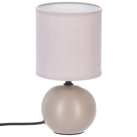 Lámpara bola Timéo cerámica topo mate, 25 cm de alto