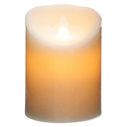 Vela led redonda, 14,5 cm de alto, blanco cálido