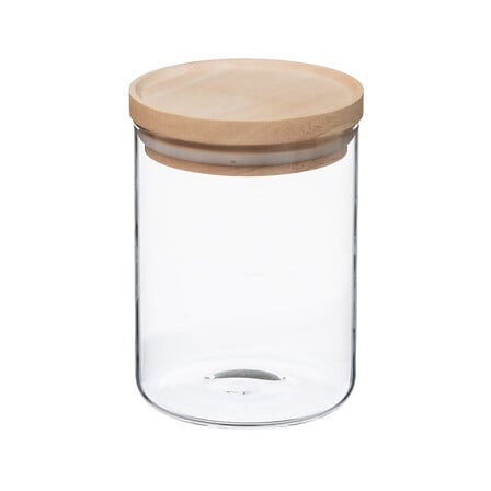 Tarro de cristal y madera Hermet 0,6 l