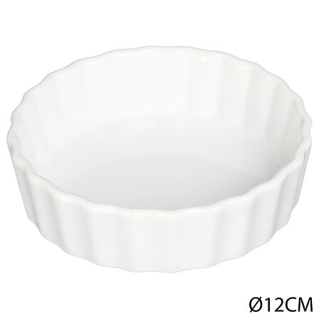 Recipiente para minitartaleta de cerámica blanca 12 cm