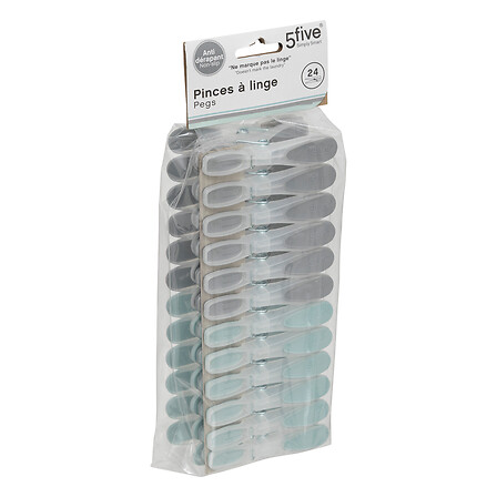 Juego de 24 pinzas de ropa de goma