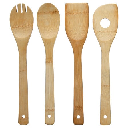 Juego de 4 utensilios de bambú