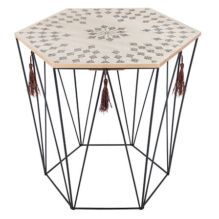 Mesa de centro octogonal Kumi metal ethnik
