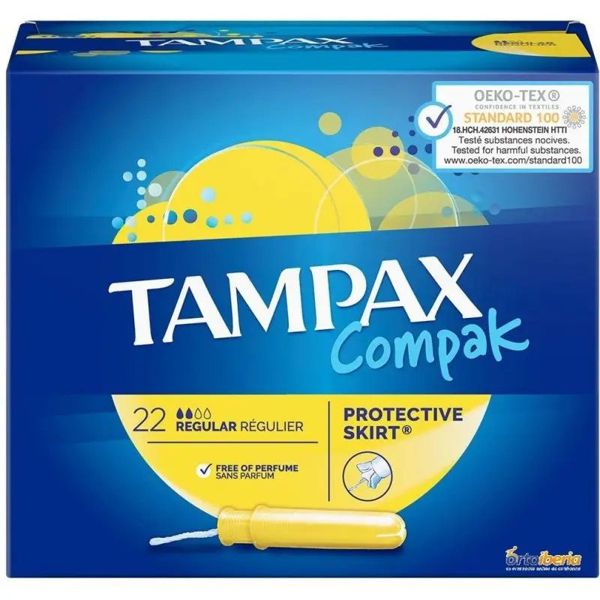 Tampax compak tampones 22u.regular