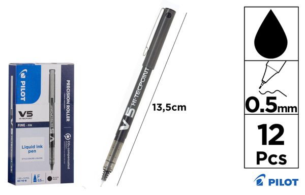 Rotulador pilot v5 negro