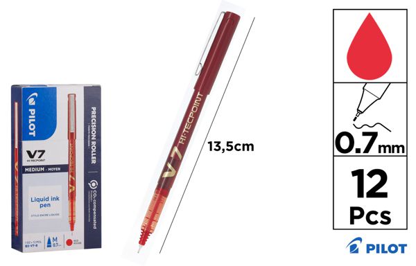 Rotulador pilot v7 rojo