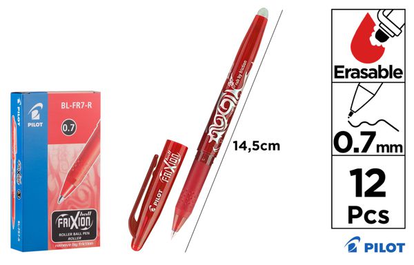 Boligrafo pilot frixion ball capuc rojo