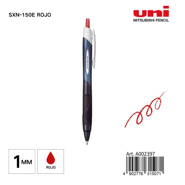 Boligrafo uni jetstream sport 1 rojo