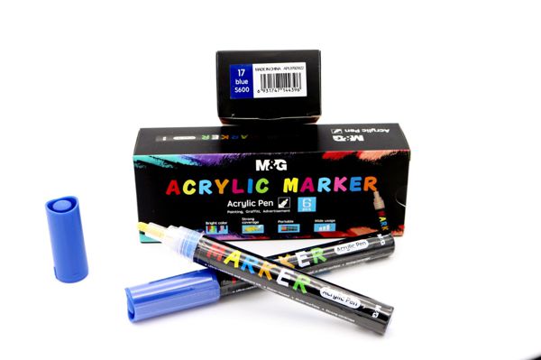 Rotulador pintura acrilica azul
