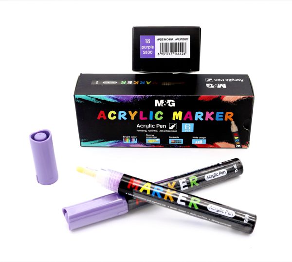 Rotulador pintura acrilica lila