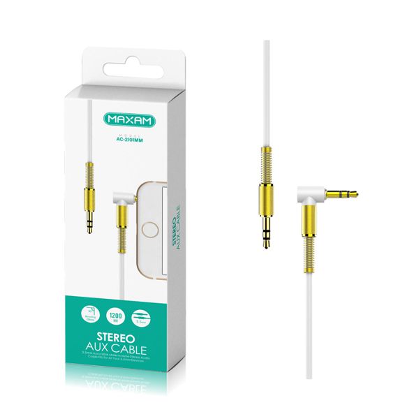 Ac-2101mm blanco 1.2m 3.5mm mini jack cable