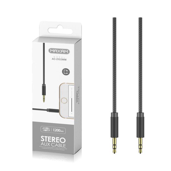 Ac-2102mm negro 1.2m 3.5mm mini jack cable