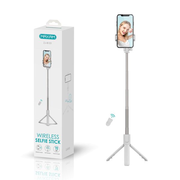 ZJ-8101 White Wireless selfie stick